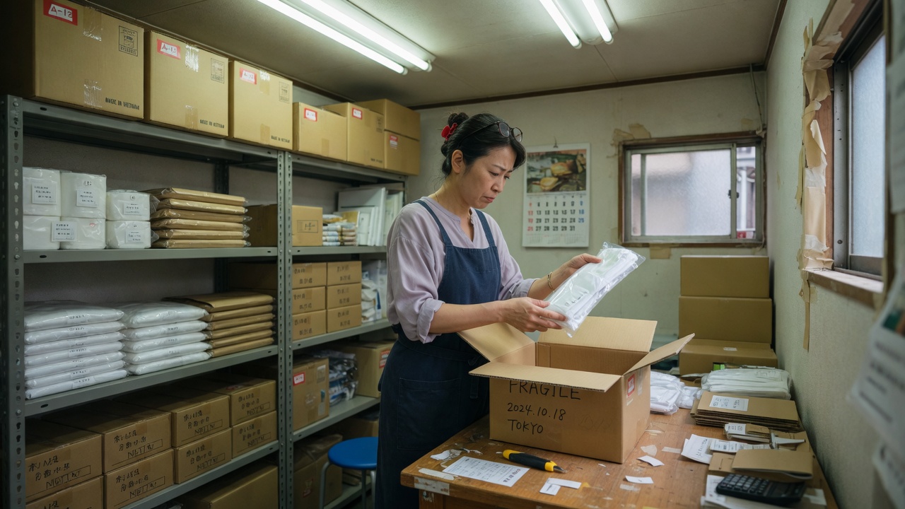 届いた商品を確認する店舗スタッフ(イメージ)