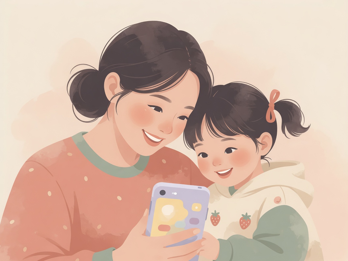 家族それぞれがスマートフォンを使う